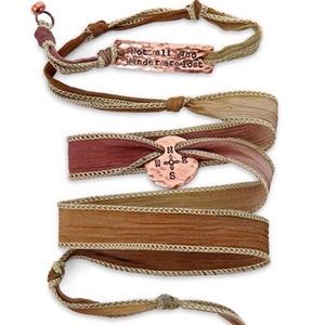 Tolkien Silk Wrap Bracelet Not All Who Wander